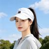 Women's Packable Open-Top Sun Hat Cap, Breathable Nylon Ponytail Style with Front Bill for Hiking and Holiday Travel