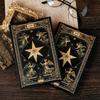 Retro Tarot Thema Hochwertiges Notizbuch Personalisiertes Schwarzgoldenes Hartledercover Tragbares Notizbuch