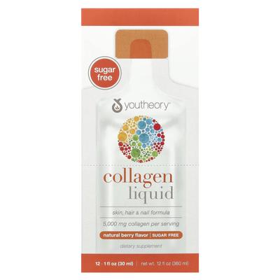 Liquid Collagen, Natural Berry, 12 Liquid Tubes, 1 Fl Oz (30 Ml) Each