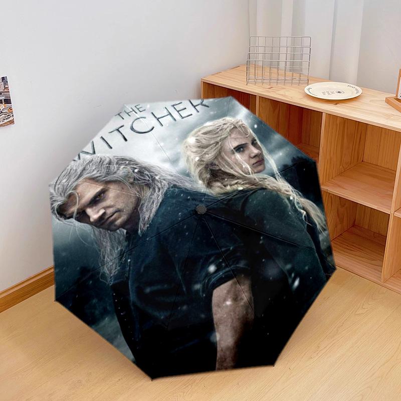 Witcher Trilogy Automatic Umbrella - Suitable Travel Outdoor Portable Umbrella Birthday Gift Daily Essentials