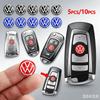 14mm 2/5/10pcs Fob Car Logo Sticker for Car Remote Control Key Emblem For VW Golf-7 4 5 6 CC T-ROC Sharan Passat B5 6 7 Polos Xs8