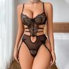 Sexy Erotic Costume Lace Embroidery Hollow Out Backless Mesh See Through Erotic Female Teddy Bear Lingerie Bodysuit