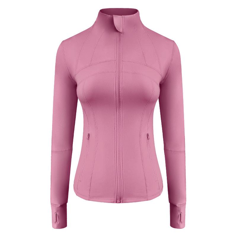 

Women s High-Intensity Running Yoga Jacket - European & American Fashion, Long-Sleeve Stand-Up Collar, Outdoor Activewear. M