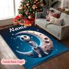 1pc Jack Skellington Moonlit Rug, Digital Printed Home Chair Sofa Mat, Personalized Customize Name Office Area Carpet