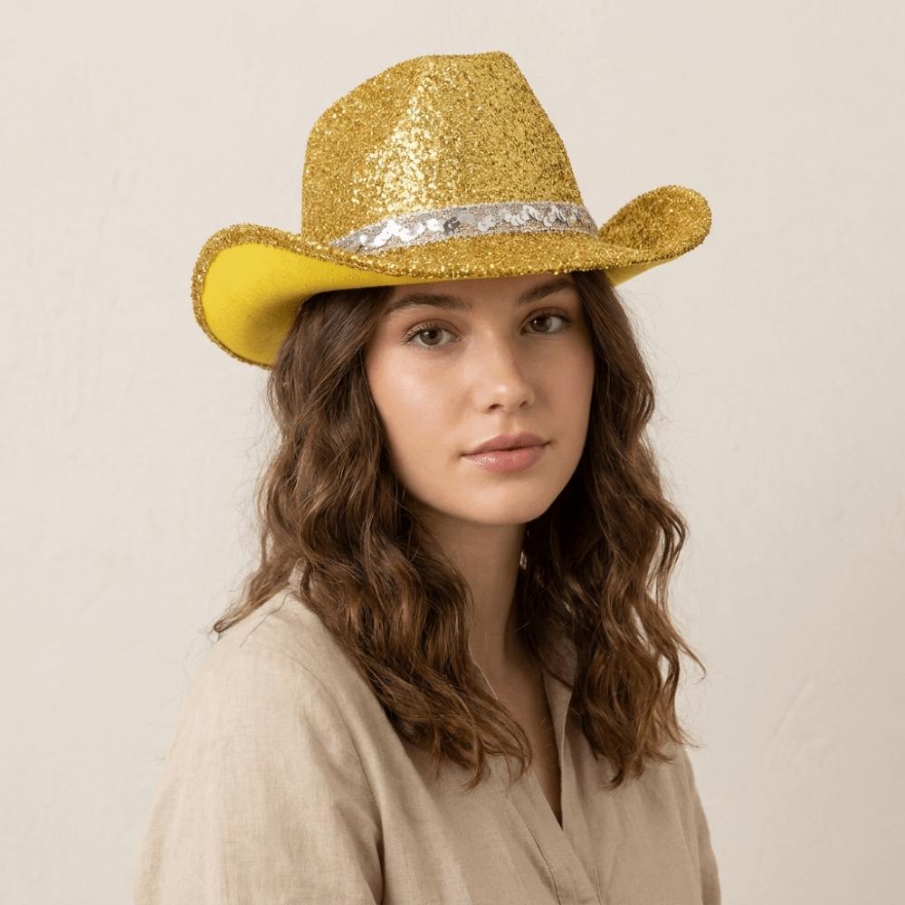 Sequin Bowler Hat Glitter Cowgirl Hat Cool Western Cowboy Hat Prom