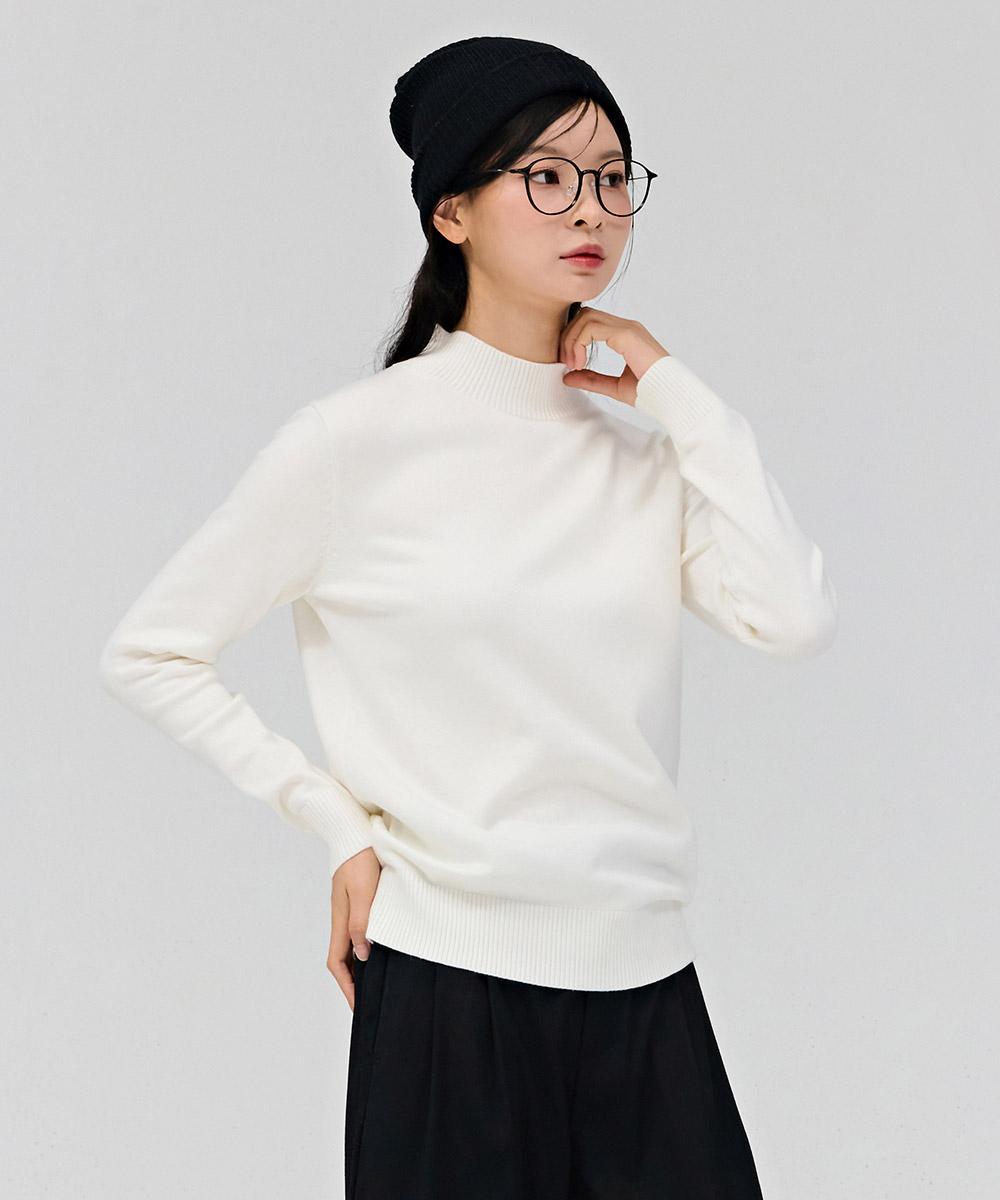 Chase Cult Women S Mock Turtleneck Sweater - Ivory Ivory/90