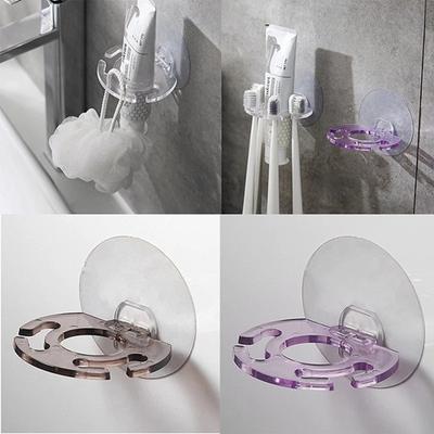 1PC selbstklebender Zahnbürstenhalter aus Kunststoff zur Wandmontage, Zahnpasta-Rasiermesser-Rack-Halter