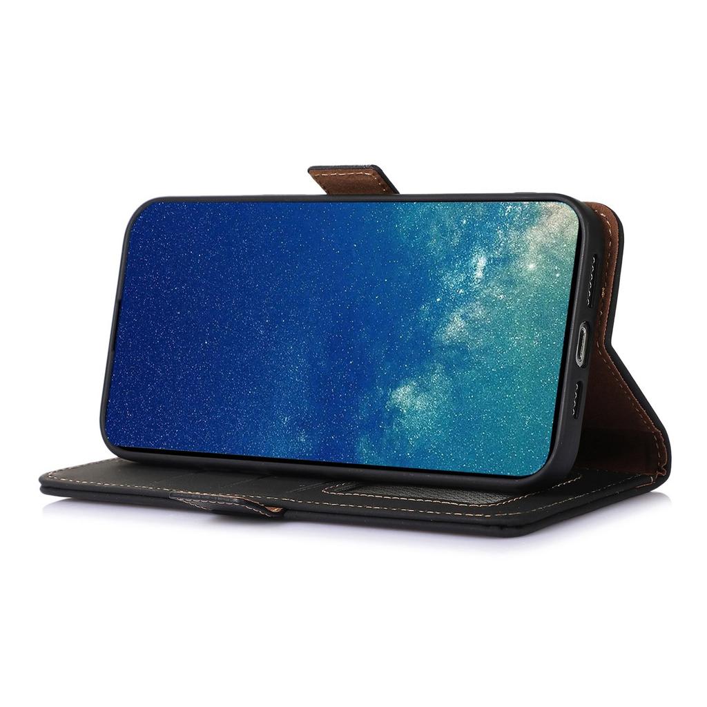 For Xiaomi 13 5G RFID Blocking Phone Case Genuine Leather Hands-free Stand Wallet Magnetic Flip Cover