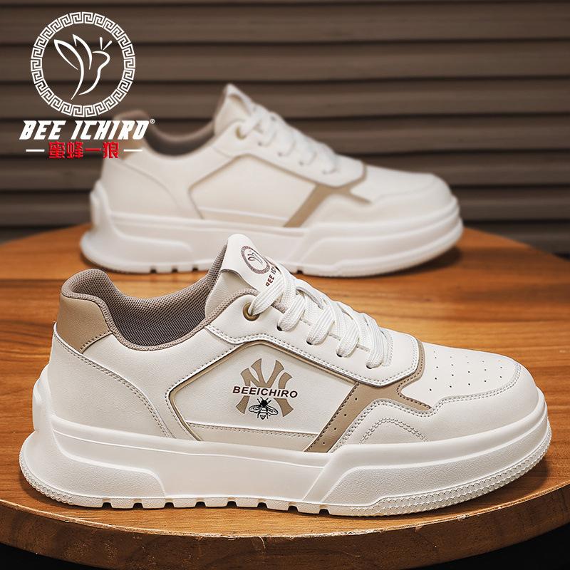 New leather surface ultra-light soft sole casual leather shoes versatile men's shoes four seasons tide board shoes