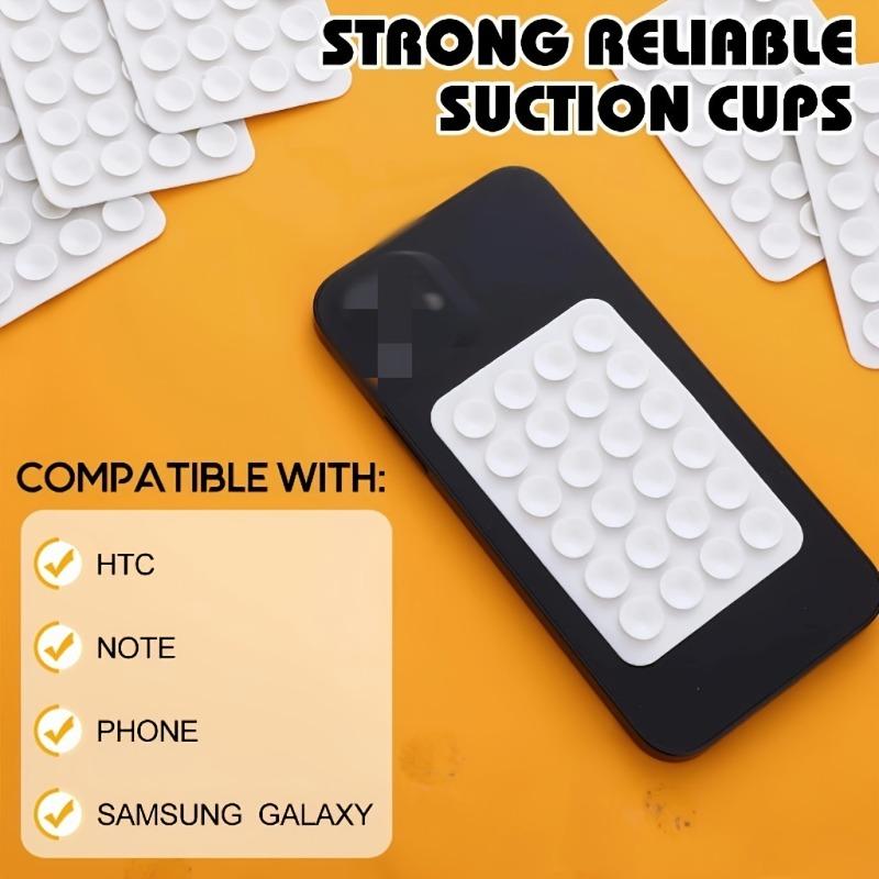 6 Random Colors Multi-Functional Silicone Suction Cup Pad for Various Cell Phones - Non-Slip Square Pad with 24 Suction Cups