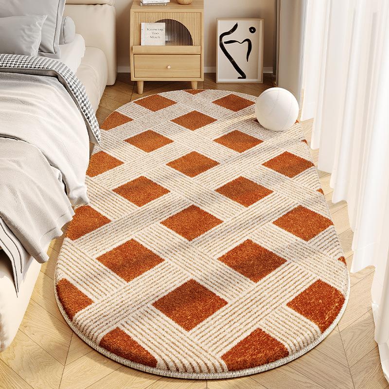Imitation Cashmere Carpet, Cool and Non-slip Household Bedroom Bedside Blanket, Dirt-resistant and Wear-resistant Living Room Bay Window Mat