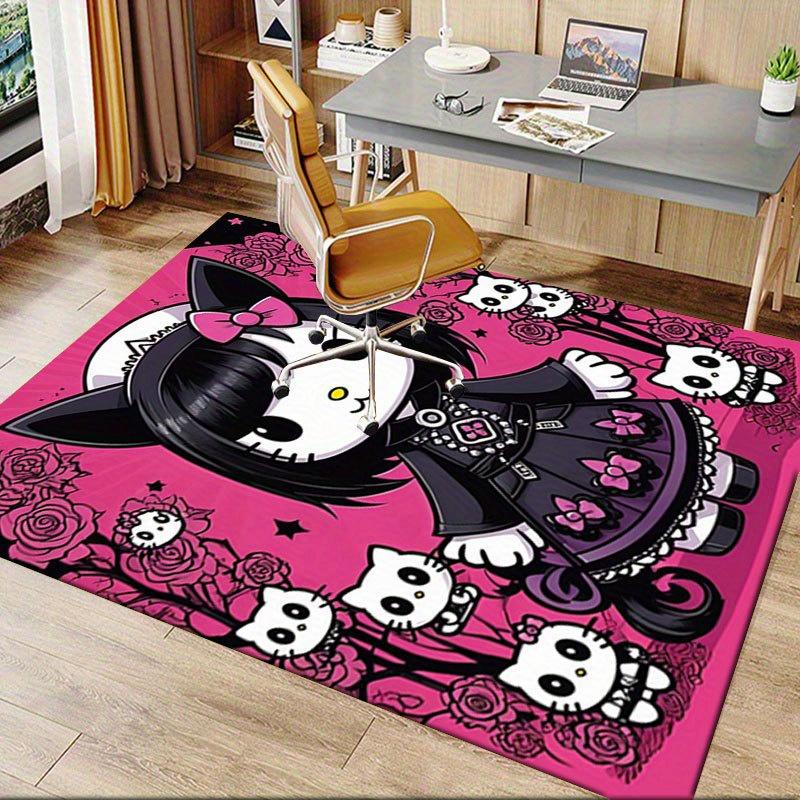 1pc Sanrio Hello Kitty Mermaid Printed Office Carpet Rectangle Rug Under The Table,Perfect Room Decor for Living Room, Bedroom, Kitchen, Non-slip Floo