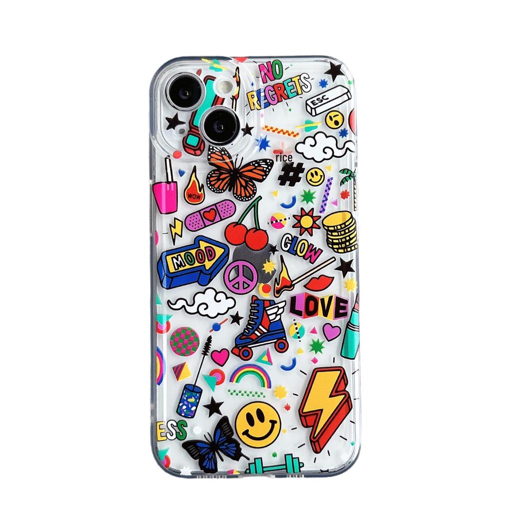 High-End 076 Rainbow Smile & 077 Toy Story Phone Cases for Apple 14/15
