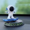 Creative Rotating Astronaut Skateboard Car Ornament Car Temporary Parking Number Auto Dashboard Plate Interior Accessories