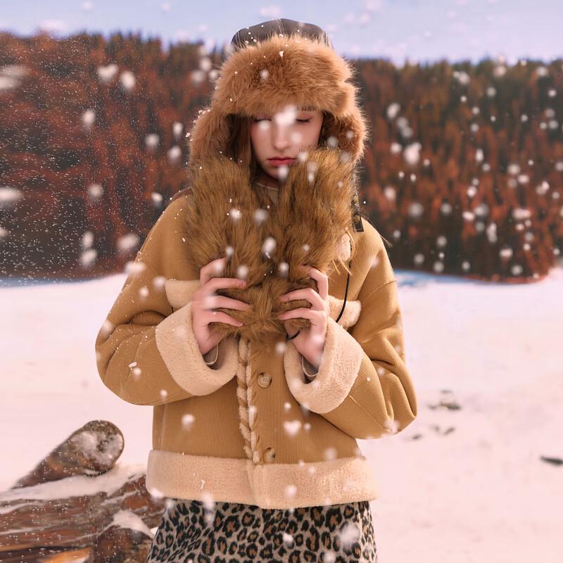 

3FASHION Женское зимнее пальто с лацканами из искусственного меха 2025 XL 170/92A