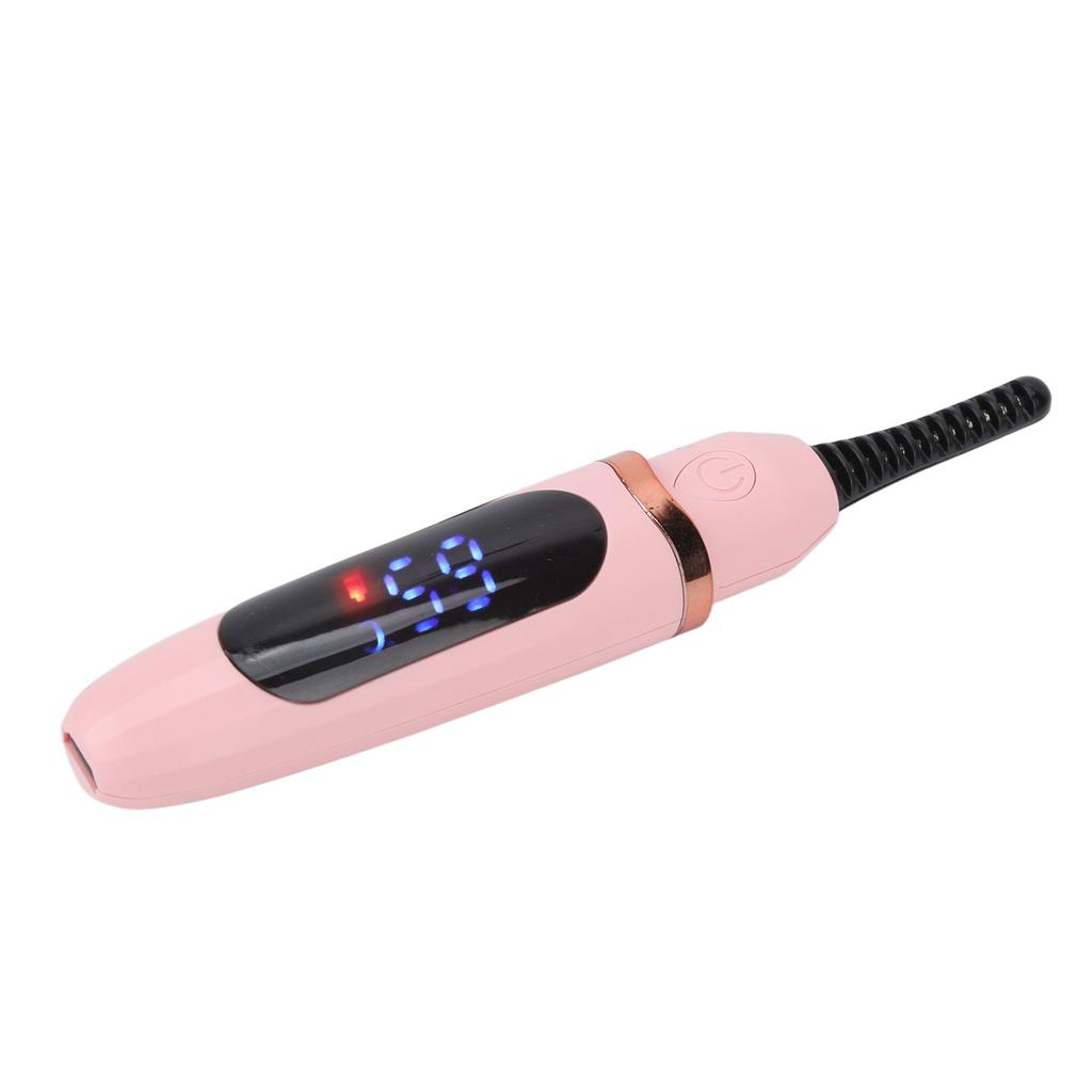 Beheizte Wimpernzange Langanhaltendes Lockenwerkzeug USB Wiederaufladbar 3 Temperatur Einstellbar LED Digitalanzeige für Frauen