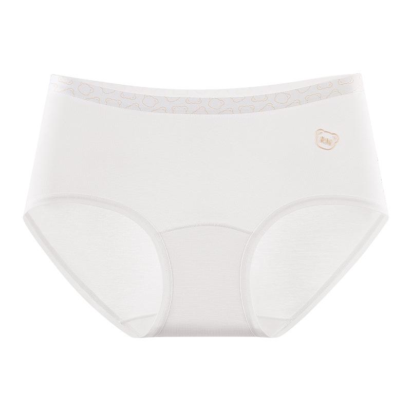 Big Size Ladies Summer Belly Lift Hip Antibacterial Middle Waist Triangle Briefs S белый