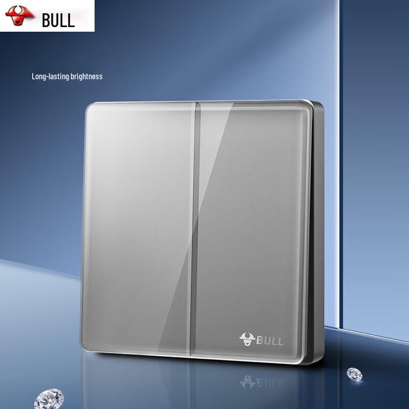 BULL G50 Series 86-Type Concealed Wall Switch 86x86mm серый