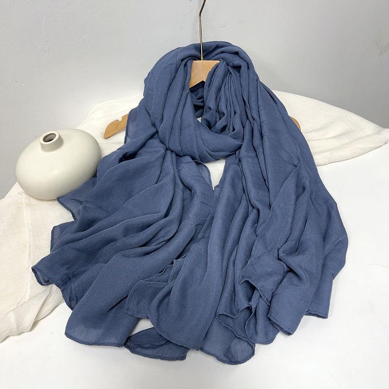 Cotton And Linen Solid Color Thickened Scarf Oversized Soft Women'S Shawl Warm Korean Version Of Fashion Silk Scarf