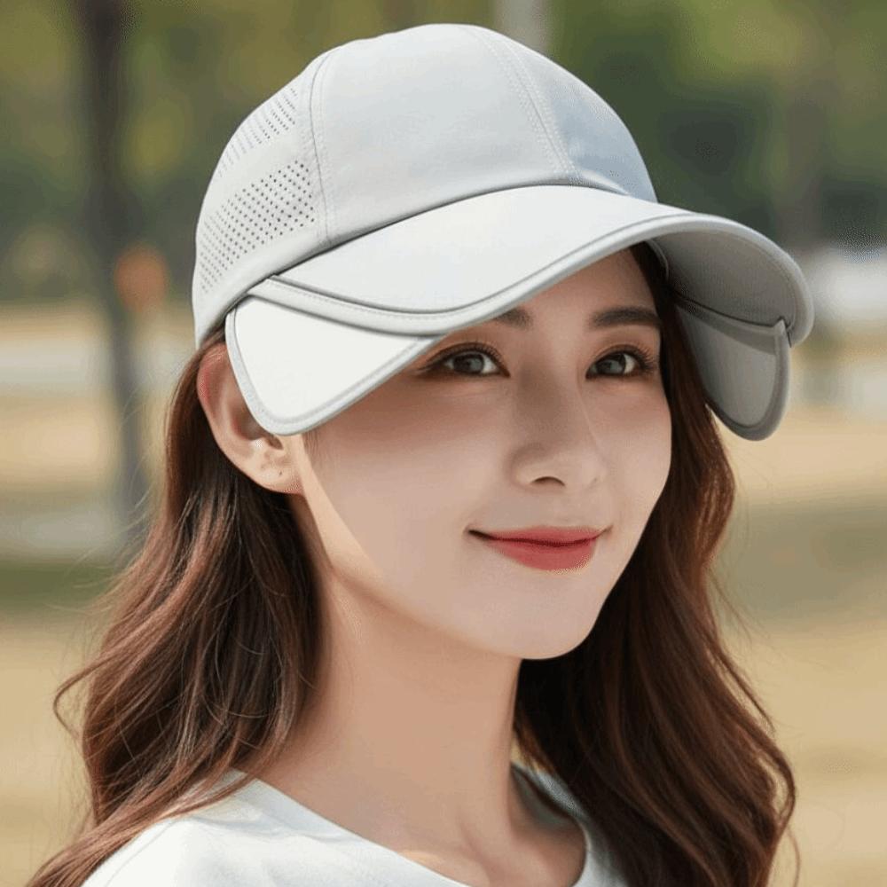 Portable Wide Brim Baseball Hat Quick Dry Sunscreen Sports Cap Retractable Anti-UV Fishing Hat Unisex