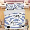 Black Cartoon Cat Bedding Set Children'S Bedding Set 3-Piece 1 Quilt Duvet Cover King Size Twin Covers Children Printed