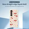 For Samsung Galaxy A56 5G Case Big Bow Cherry Pattern Printing Straight Edge TPU Phone Back Cover