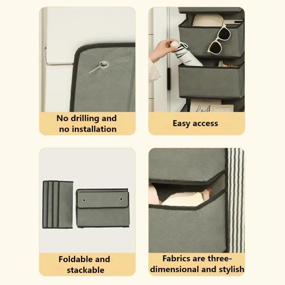 1PC Space Saving Foldable Hanging Storage System Door Mounted Organizer for Shoes Toys Books Miscellaneous Items