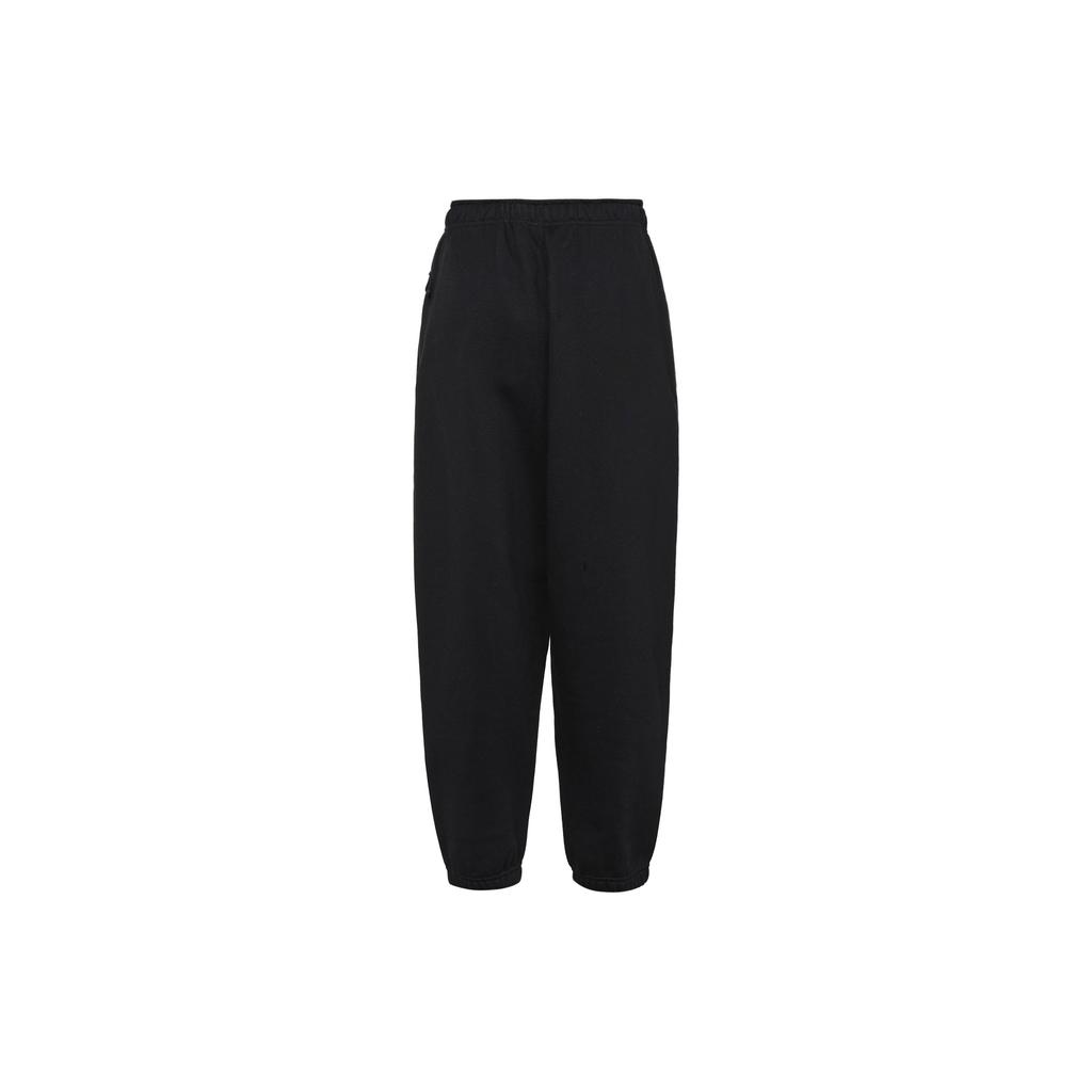 Nike Logo Print Lace-Up Fleece-Lined Sweatpants Kids Bottoms Black DX1365-010