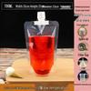 Soy Milk Stand-Up Spout Bag - Reusable, Transparent, Liquid-Safe, Large Diameter Packaging for Soups & Beverages
