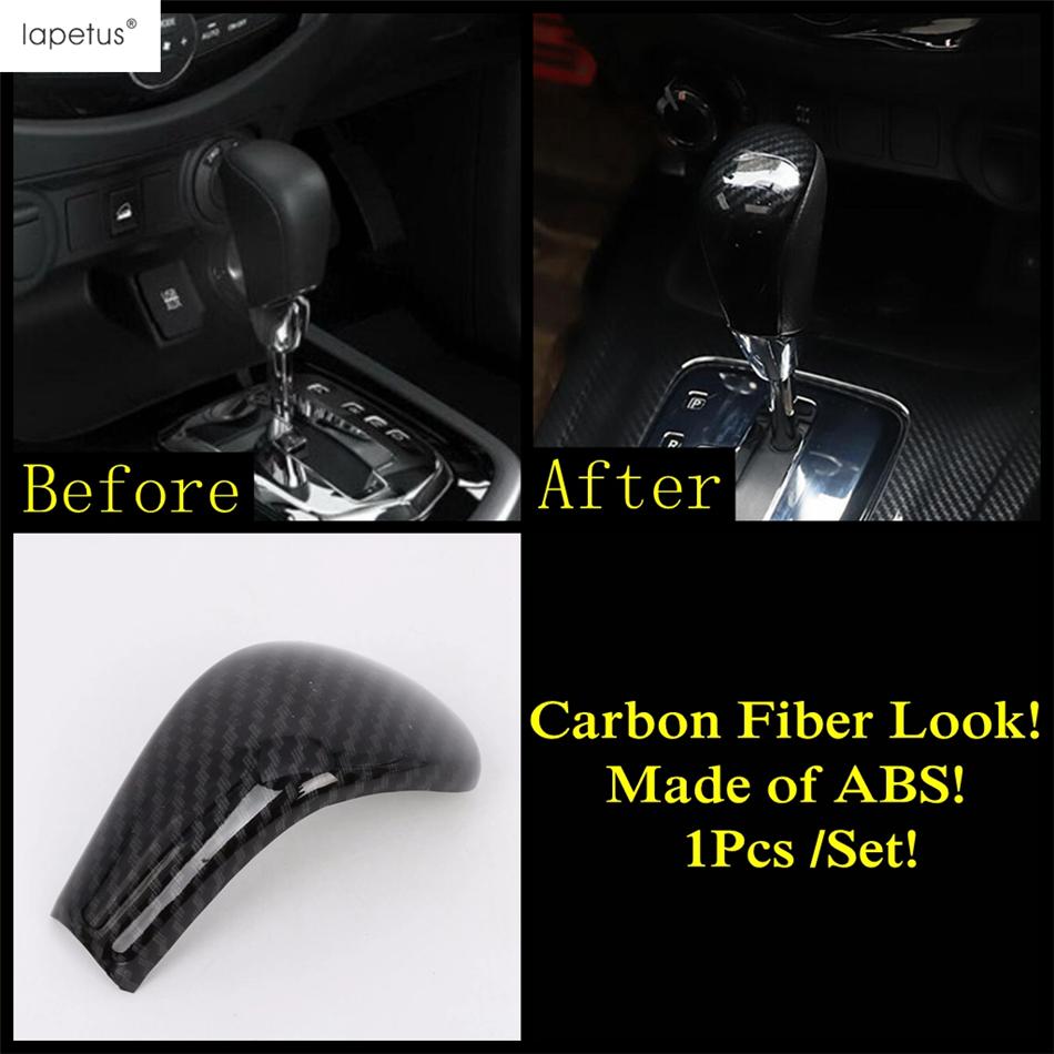 Side Air AC Vent Handle Bowl Gear Shift Head Cover Trim For Nissan Navara NP300 / Terra 2017 -  ABS Carbon Fiber Accessories