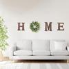 Home Letter with Wreath Farmhouses Decors Wood Decorative Sign for Bedroom Livingrooms Entryways Kitchen Housewarming