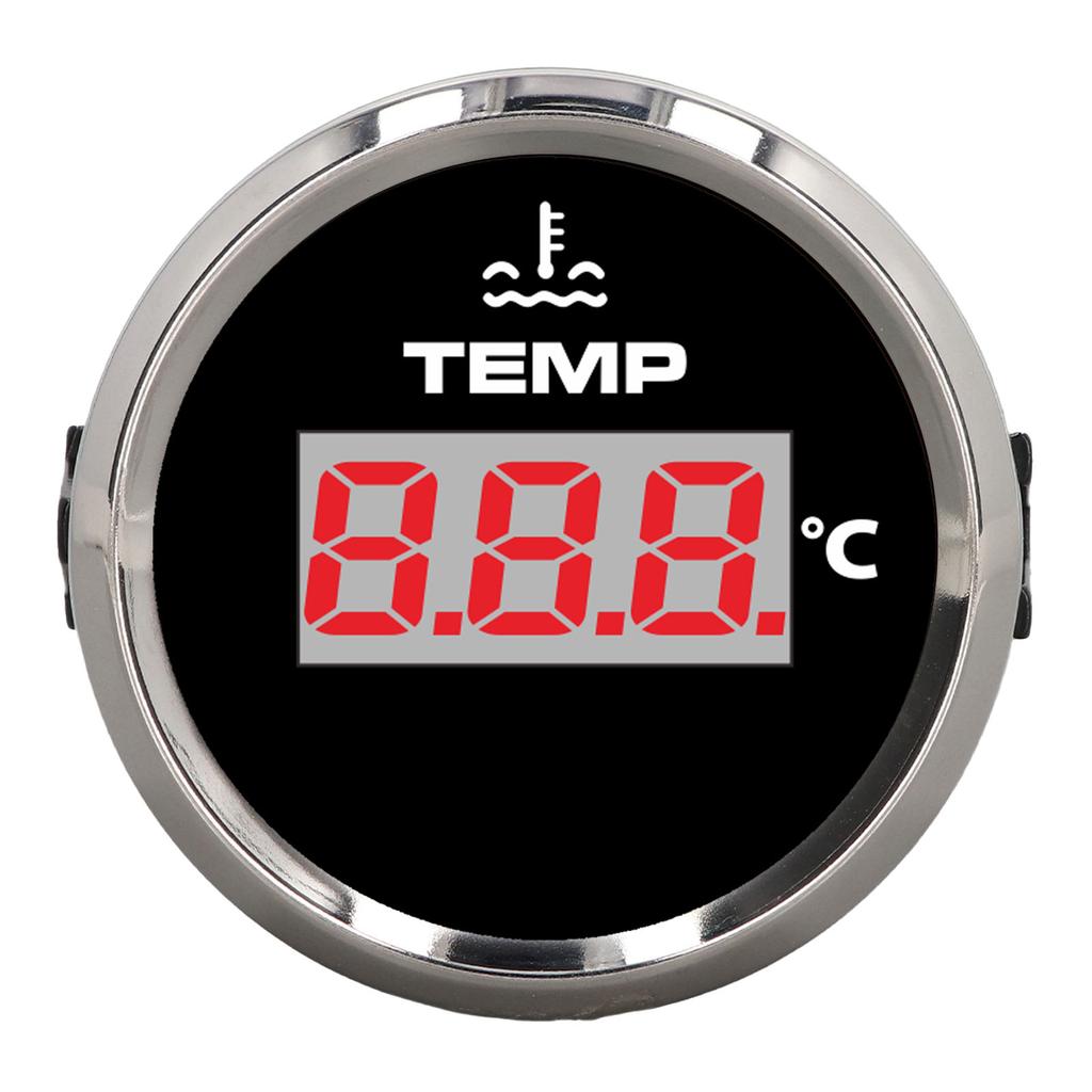 52mm 0‑120 Celsius  Digital Water Temperature Gauge Temp Meter IP67 Waterproof Red Backlit for Car RV Truck Boat