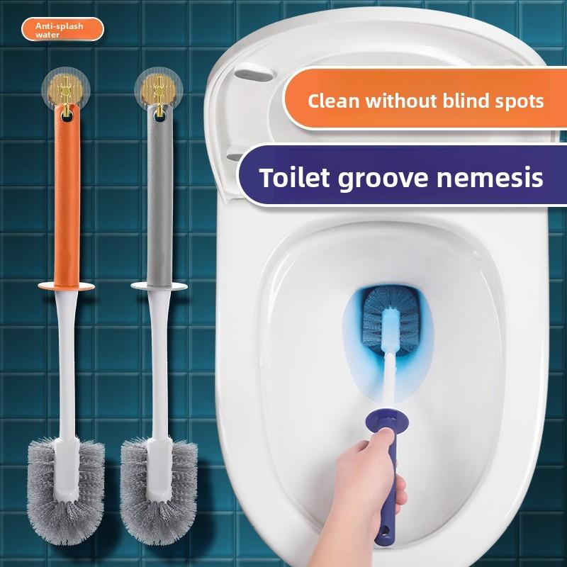 Household Wall-mounted Long Handle No Dead Angle Bathroom Hanging Soft Hair Toilet Brush
