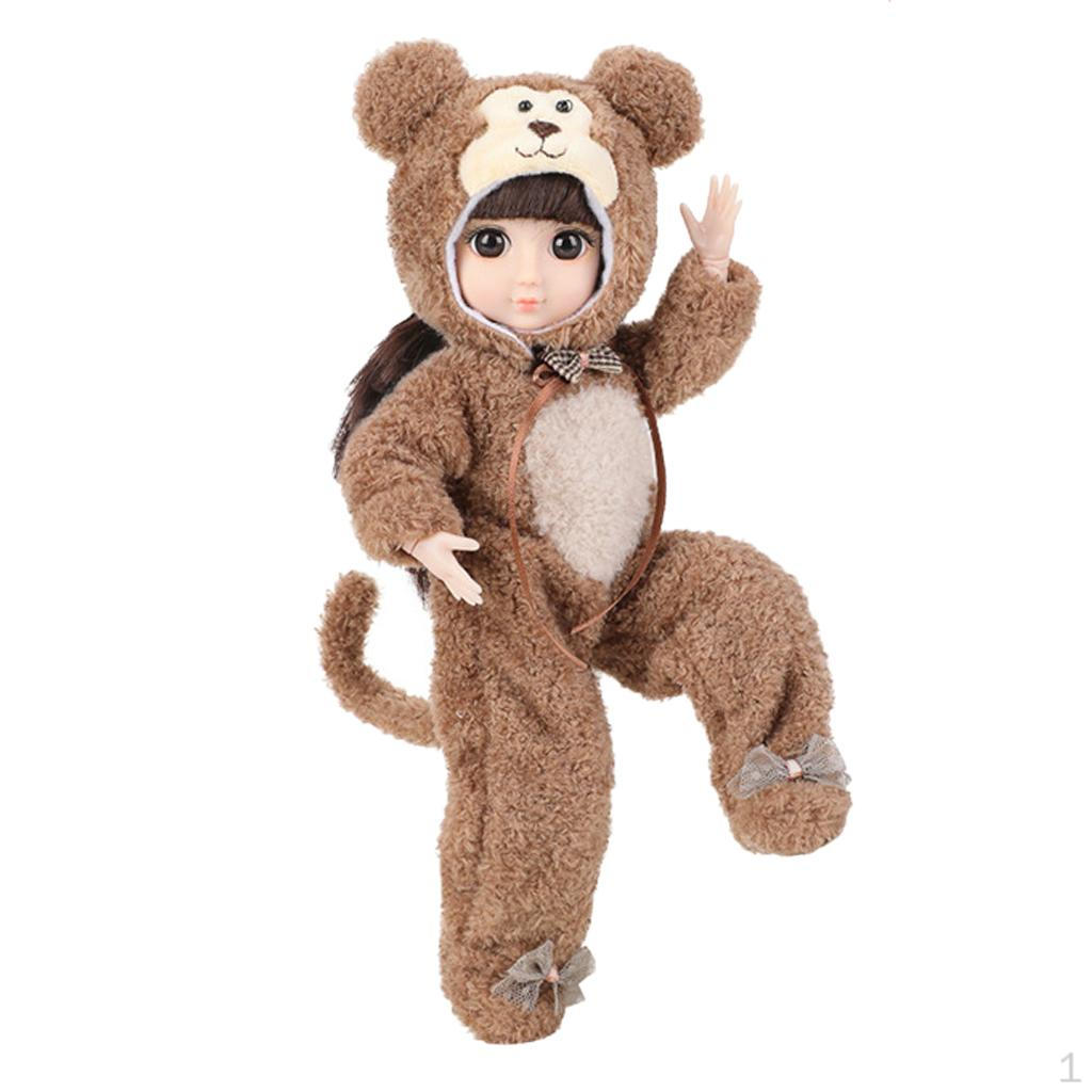 

14.2 Inch Doll with Cloth Dress Up Girl FIgure for DIY Customizing Monkey