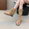 Fashion Women's Summer Boots Ankle Boots Sandals Fashion Wedges Women Middle Tube Boots Retro Style Women Causal Sandals Sandalias Mujer