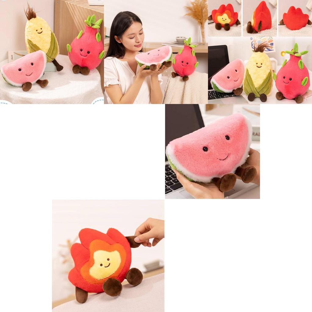 Rozkošný plyšák Pitaya Meloun Kukuřice Pro Děti Dekorativní Polštář Dárek