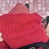 Christmas Red Plaid Retro Scarf for Women Winter Korean Style All Match Scarf To Keep Warm New Year Couple Style Imitation Cashmere Scarf