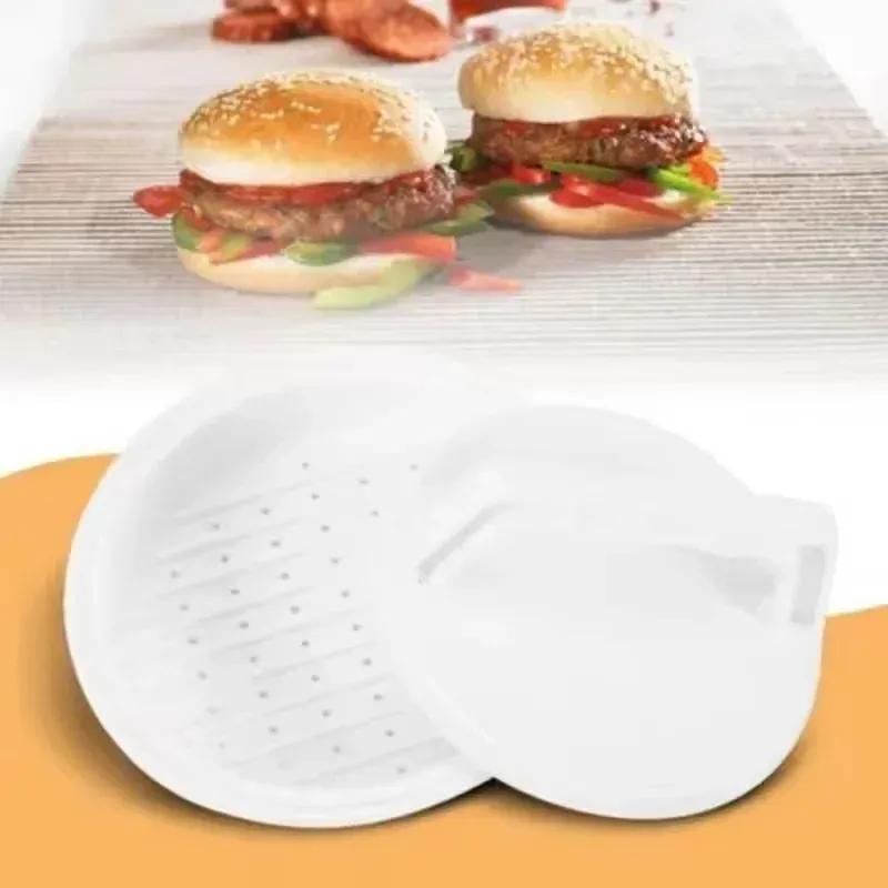 Round Hamburger Press Plastic Burger Maker Mould Meat Beef Grill Burger Press Patty Maker Mold Machine Kitchen Poultry Tools- for Patty Maker Machine