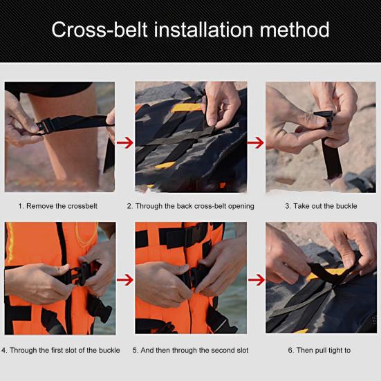 Life Vest Multi-pocket Detachable Large Buoyancy Bright Color Abrasion-resistant Water Assist Comfortable