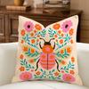 pc Mexican Folk Bug Ladybug Wildflower Pillow Cover D DoubleSide Print Polyester Cushion Case for Bedroom Dorm Boho Colorful