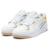 Puma Slipstream Bball Versatile Comfortable Durable Low-Top Sneakers Unisex Sneakers White Yellow 393266-05