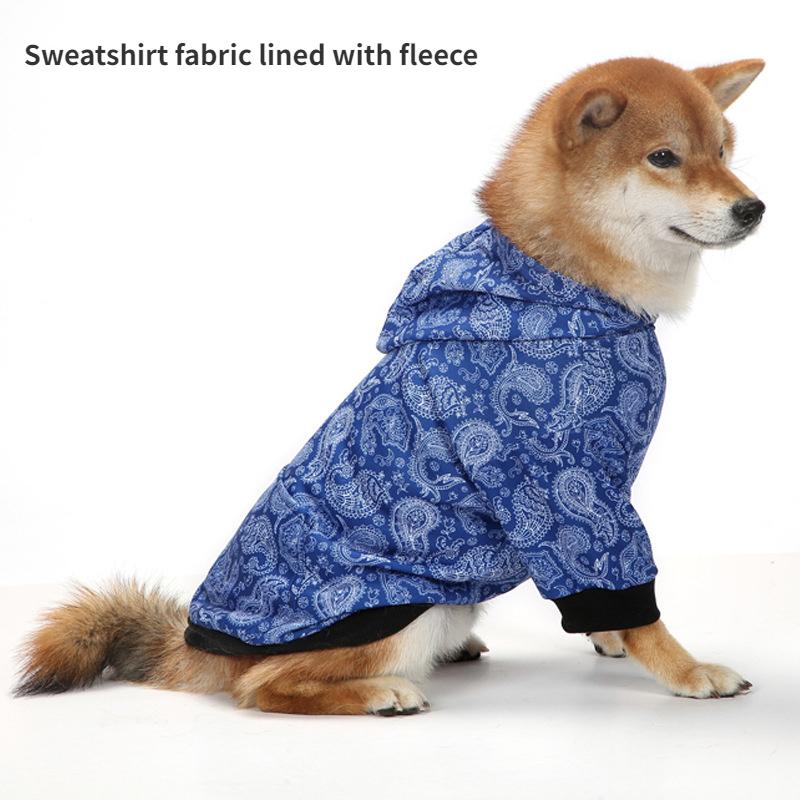 Neue Weihnachten Hund Kleidung Verdickt Plaid Mit Kapuze Mittlere und Große Hunde Haustier Zwei Fuß Sweatshirt