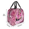 Karol G Happy Valentines Day Insulated Lunch Bag for Women Kids Portable Food Boxes Thermal Lunch Box Tote