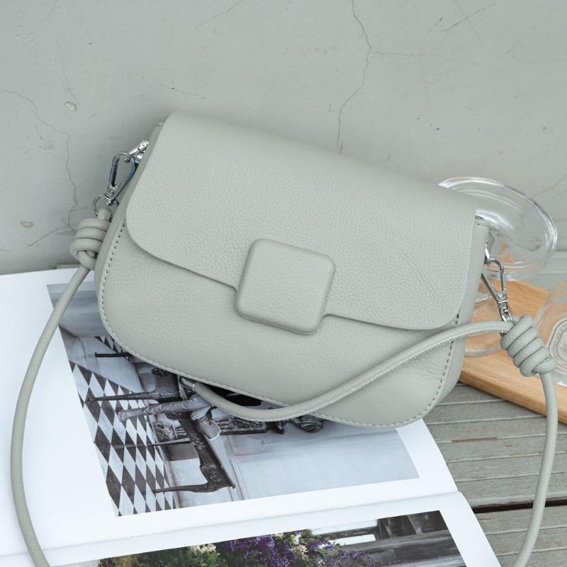 Genuine Leather Women's Handbag, Small Square Bag, Women's Crossbody Bag, Shoulder Bag, Underarm Bag Casually