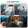 LS VISION V380 Pro 15MP 8K Three Lens WIFI Solar Camera Outdoor Waterproof PIR Humanoid Detection Security Video Monitor Night Vision