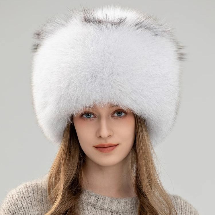 Fox Fur Hat Women's New Winter Warm Mongolian Hat Thickened Outdoor Skiing Fur Hat Shows A Small Face