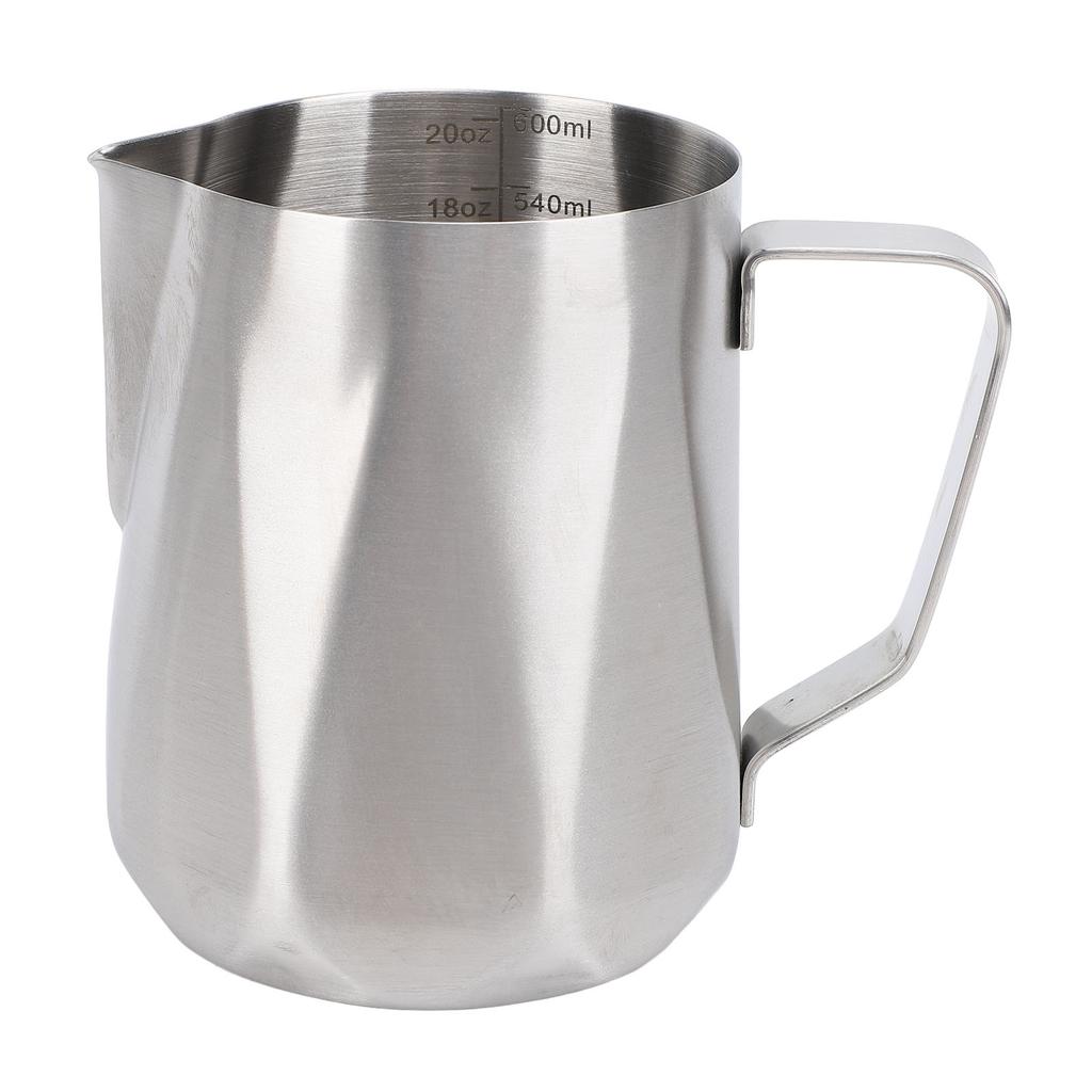 Milchaufschäumkännchen 304 Edelstahl Professionell Spitz Ausgießer Rautenmuster Kaffee Latte Art Kännchen für