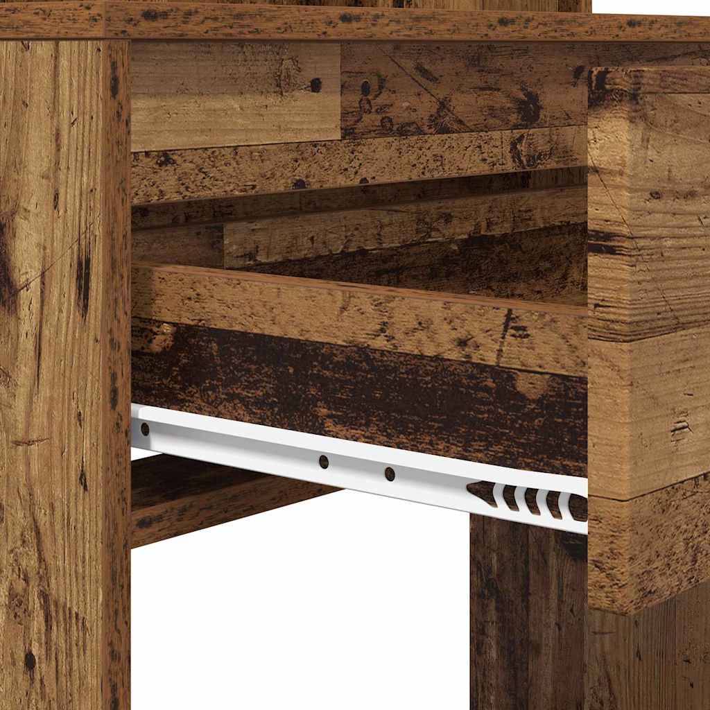 Bedroom Dressing Table Reclaimed Wood 31.5 x 15.6 x 53.1 in (L x W x H)