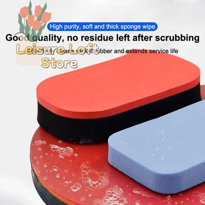 Limpador de Raquete de Tênis de Mesa Conjunto de 3 Esponjas e Borrachas para Remoção Suave de Poeira e Manchas Prolongar a Vida Útil da Raquete Kit Essencial de Cuidados