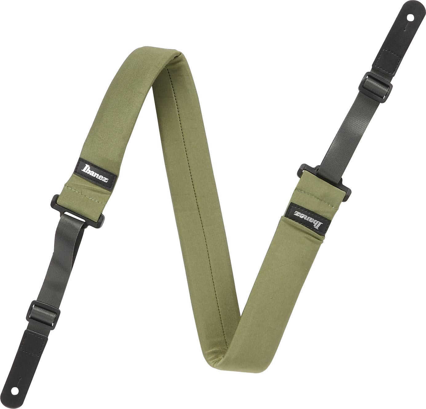 

Ibanez POWERPAD strap featuring a soft wearing comfort (moss green) GSF50-MGN
